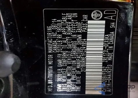 2015 Toyota Corolla L z USA, uszkodzony, nr VIN 2T1BURHE1FC241954